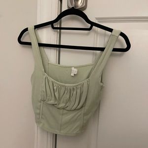 Green corset style top